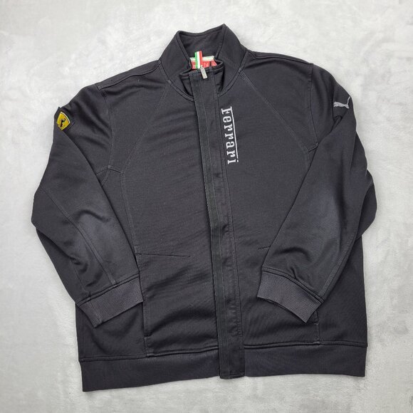 Puma Ferrari Jacket Men XL Scuderia Car Auto Racing Team Sweatshirt Sweater Coat - Picture 1 of 5